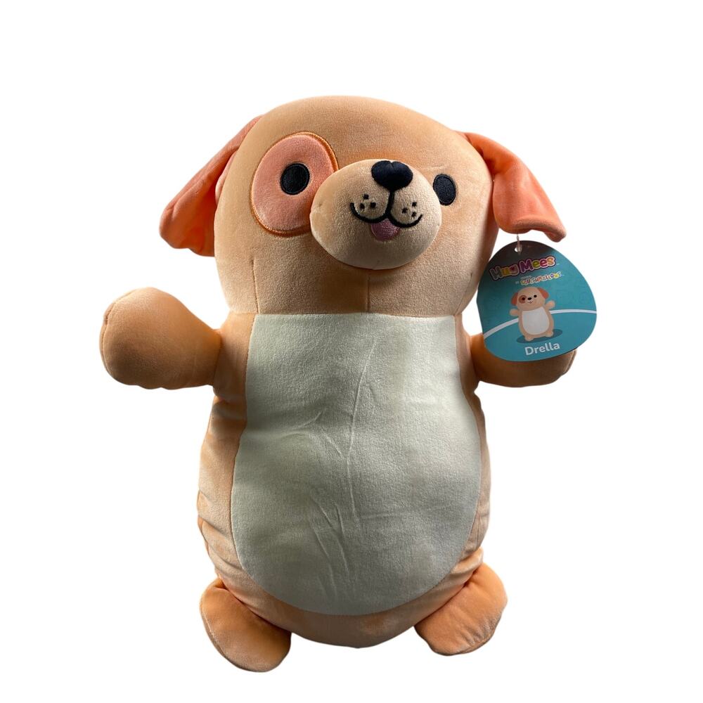 NWT Squishmallow Drella Dog Hug Mees Plush Stuffed Animal 10" RARE